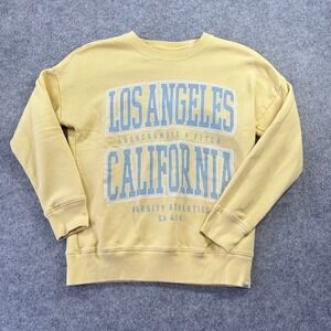 Abercrombie Kids Size 11/12 Los Angeles California Varsity Sweatshirt Yellow
